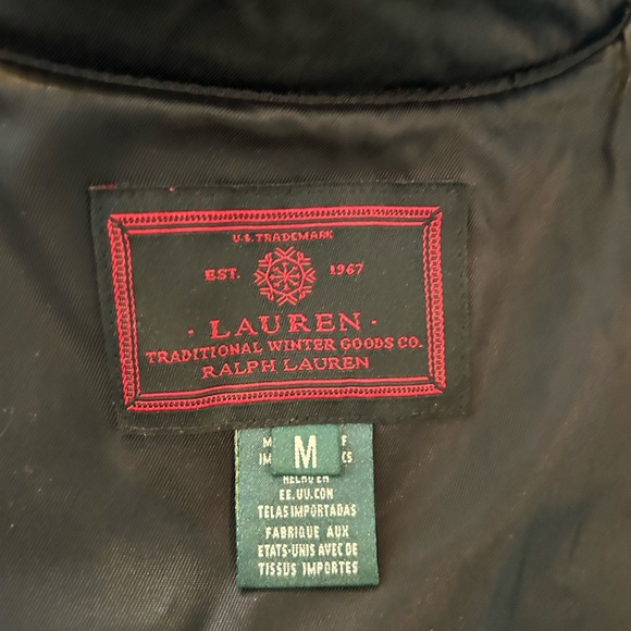 Lauren Ralph Lauren Black Faux Fur Vest Front Zipper Pockets Lined Med - Picture 14 of 16